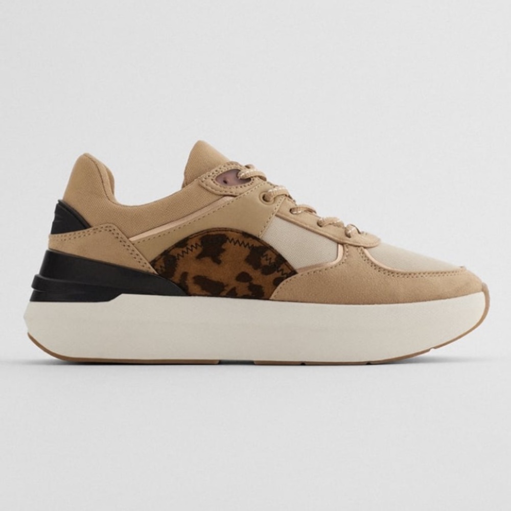 Zara animal print sneakers